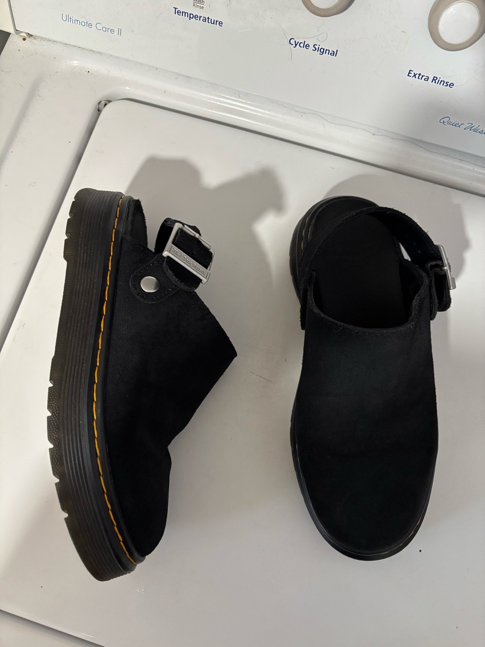 Dr. Martens Brookline Black Suede Mule Slip On Slingback Size UK 5 EU 38 M 6 W 7